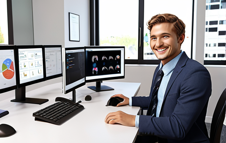 **
Prompt: Personalized customer service experience, CRM tools, data analysis, friendly interface, happy customer, modern office setting.
**