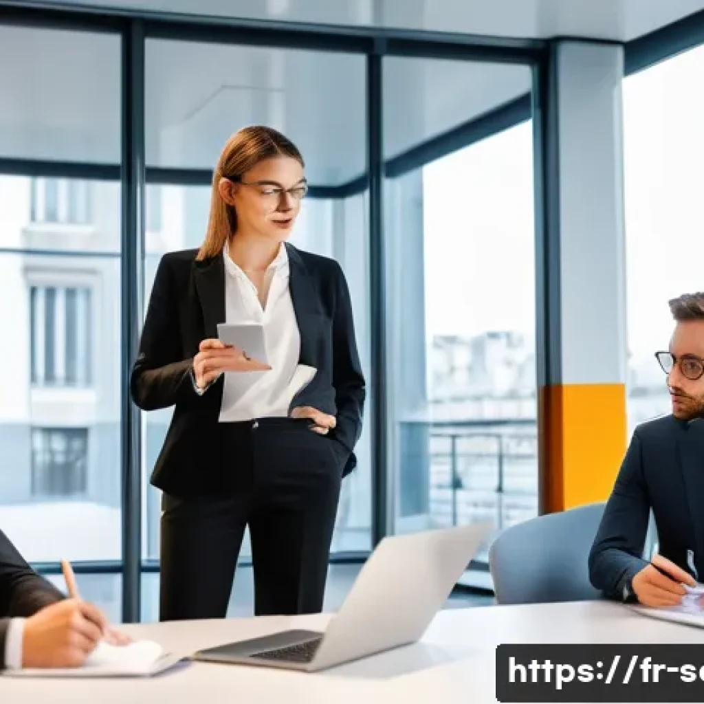 서비스관리사 경력 쌓기 방법 - A professional training workshop scene in a modern corporate setting in Paris, featuring diverse adu...